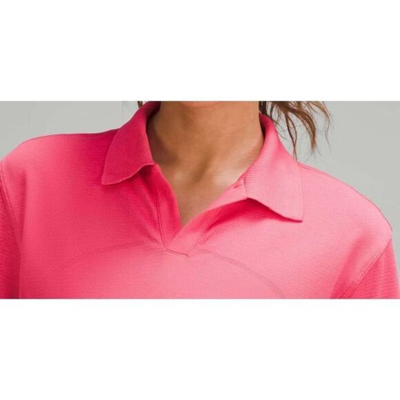 lululemon athletica Tops - Lululemon Swiftly Tech Relaxed-Fit Polo Shirt, Lip Gloss / Lip Gloss, EUC, Sz6